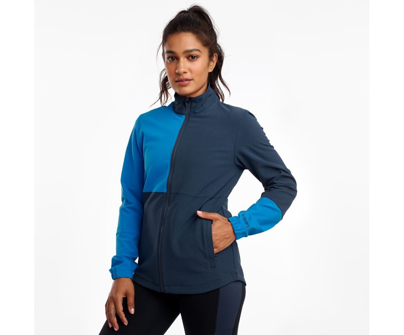 Saucony Bluster Women's Jackets Blue | Canada 267UZGT